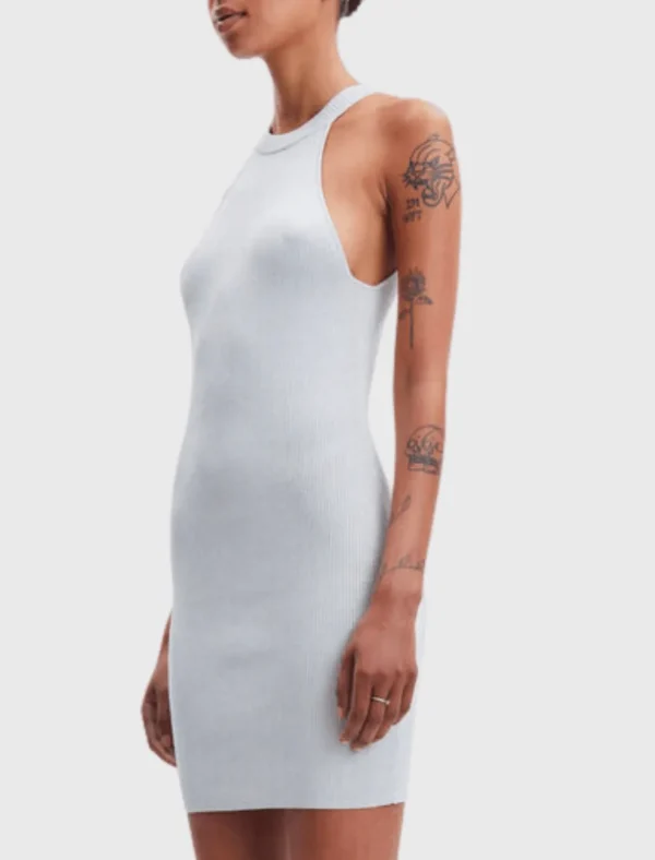 Ashli Metallic Tank Dress