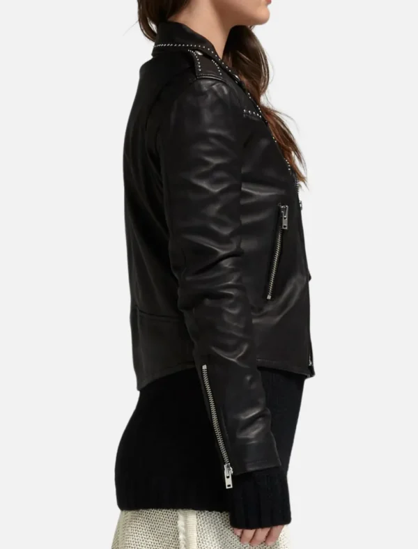 Blondie Stud Leather Jacket