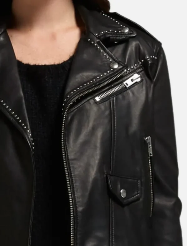 Blondie Stud Leather Jacket