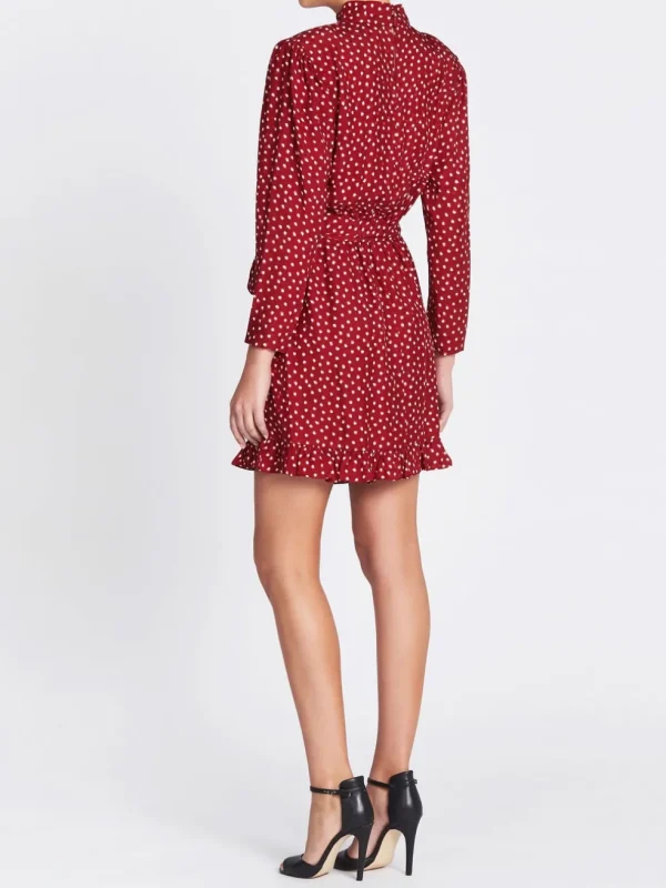 Blurry Heart Silk Embroidered Dress