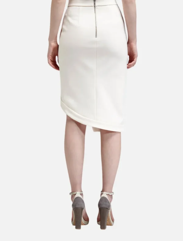 Bonded Silk Wrap Split Skirt