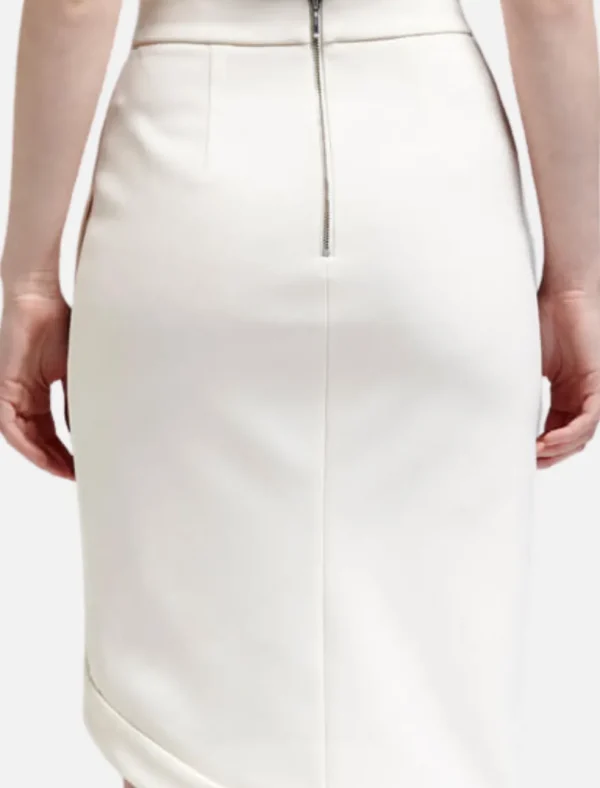 Bonded Silk Wrap Split Skirt