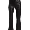 Claudine Vegan Leather Ankle Flare Pant