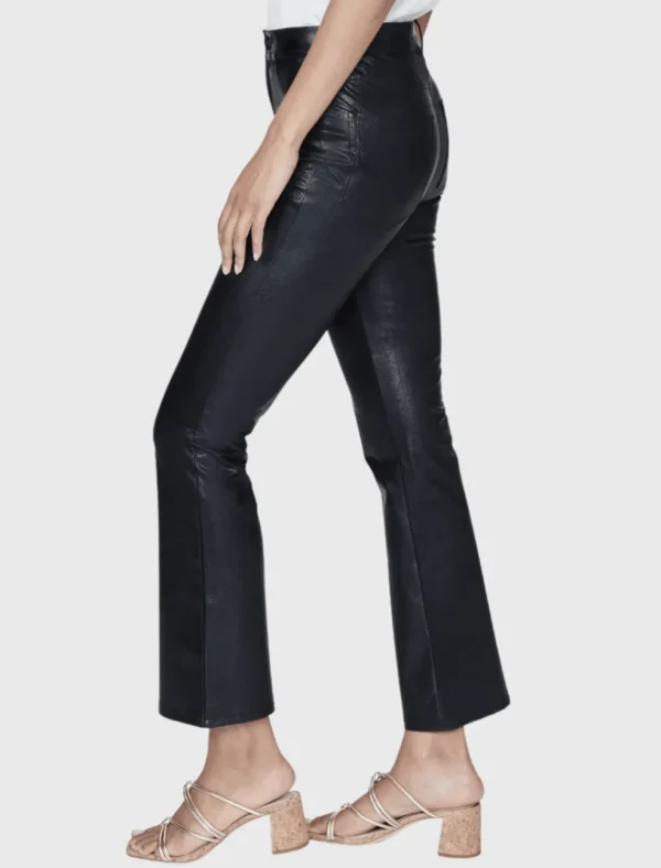 Claudine Vegan Leather Ankle Flare Pant
