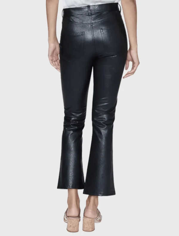 Claudine Vegan Leather Ankle Flare Pant