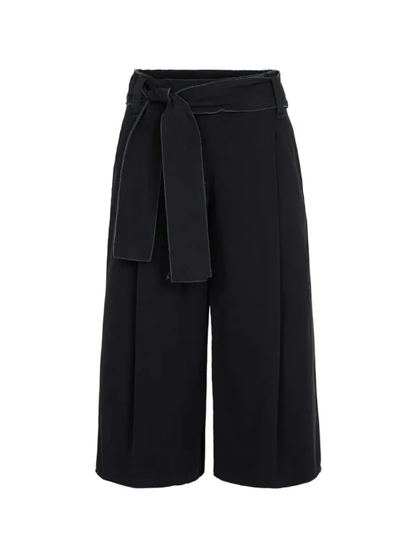 Cotton Canvas Wide Culotte