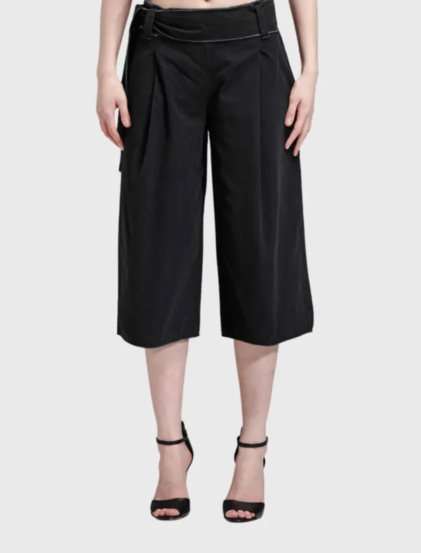 Cotton Canvas Wide Culotte