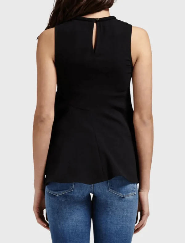 Crepe Flare Hem Tank