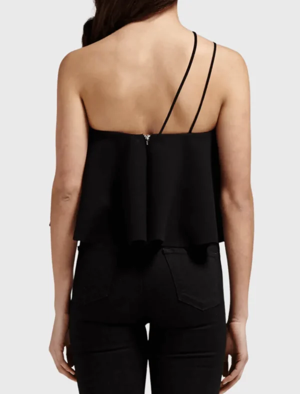 Crepe Rouleaux Flare Cropped Top