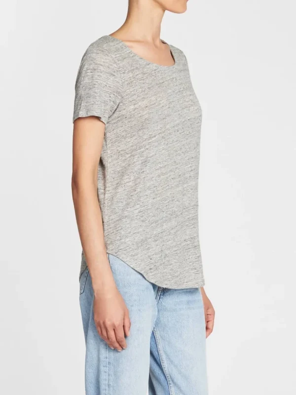 Criss Cross Back Shirt Tail Tee
