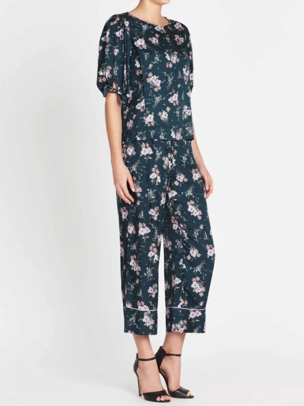 Emilia Print Silk Twill Pant