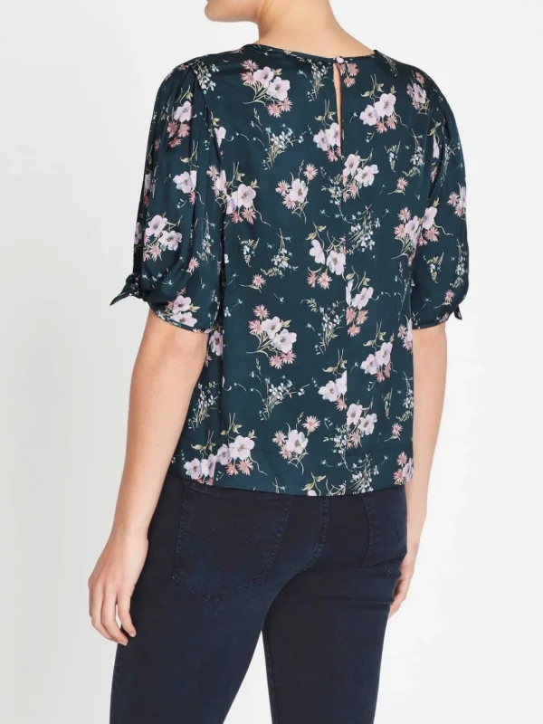 Emilia Print Silk Twill Tie Top