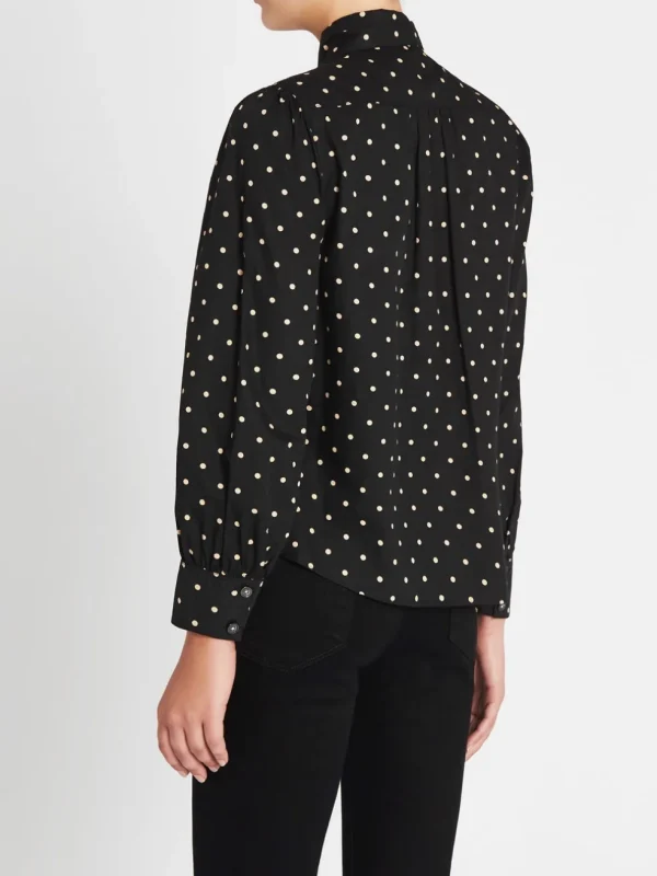 Estelle Dot Scarf Neck Top