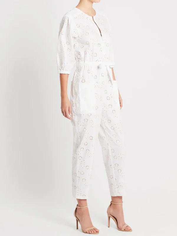 Eyelet Poplin Jumpsuit