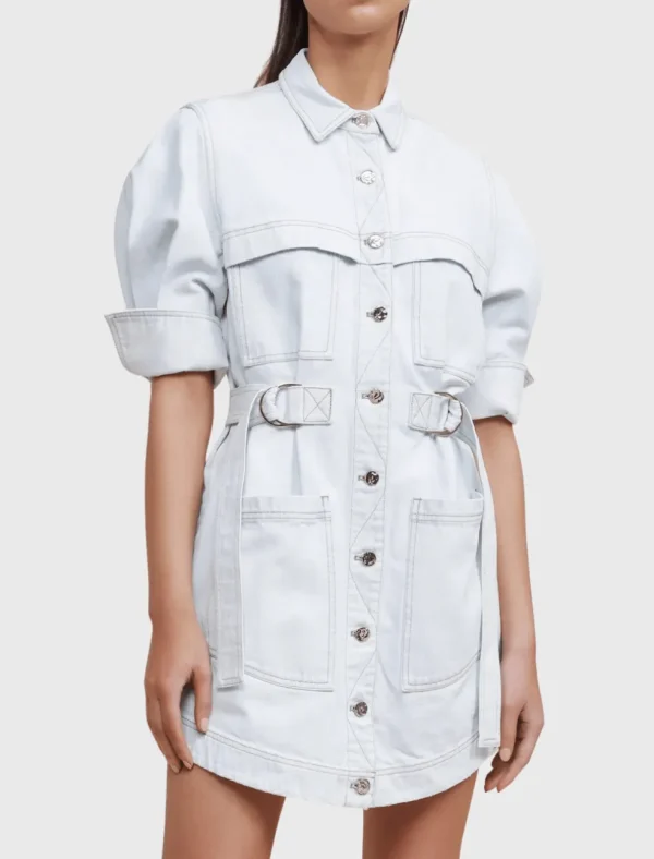 Holmes Short Sleeve Denim Shirt Dress