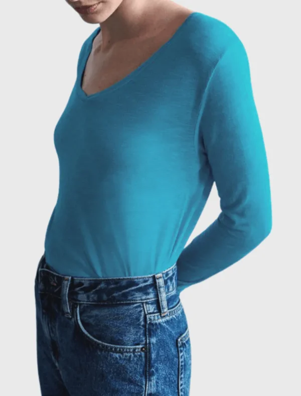 Jacksonville Long Sleeve V Neck Tee