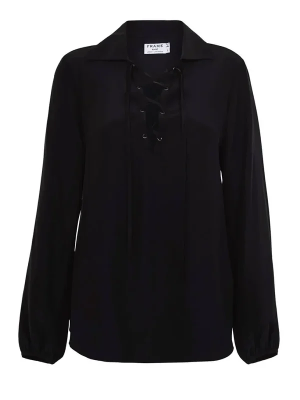 Le Lace Up Blouse