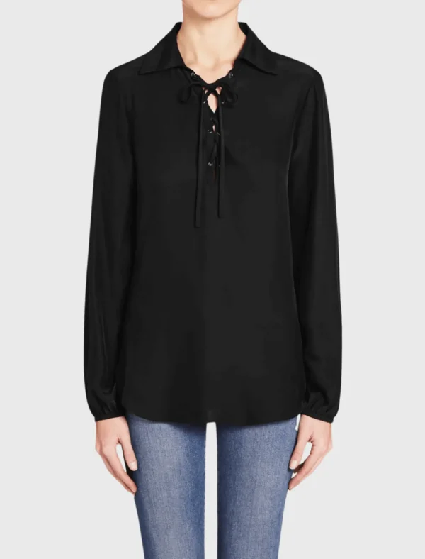 Le Lace Up Blouse