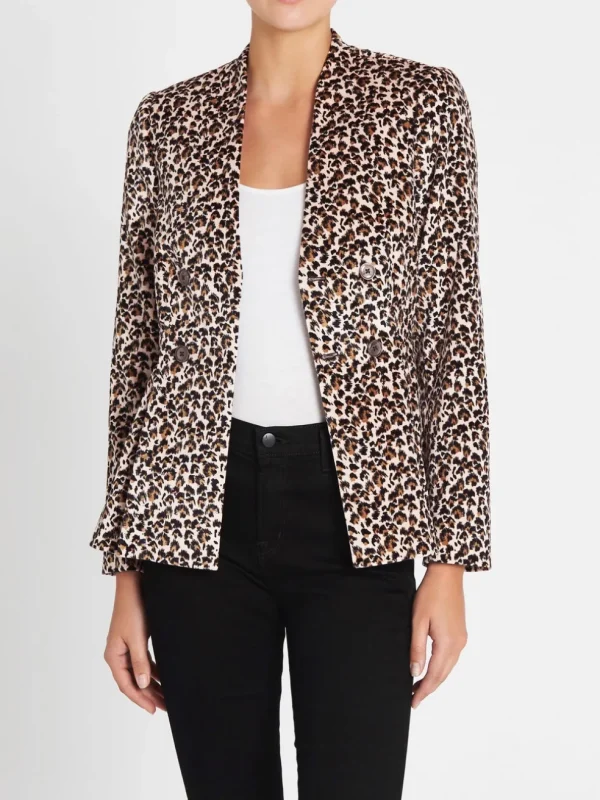 Leopard Print Velveteen Jacket