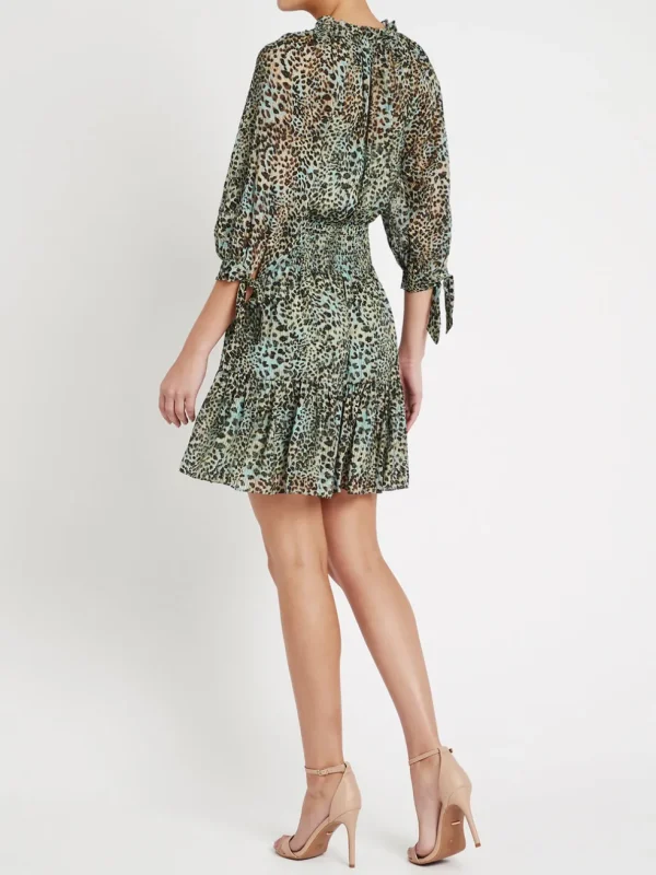 Lynx Silk Burnout Dress