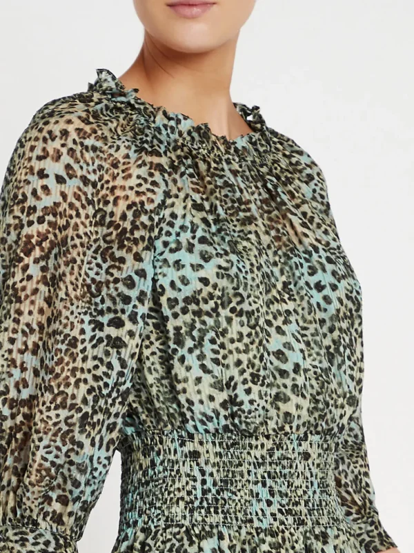 Lynx Silk Burnout Dress