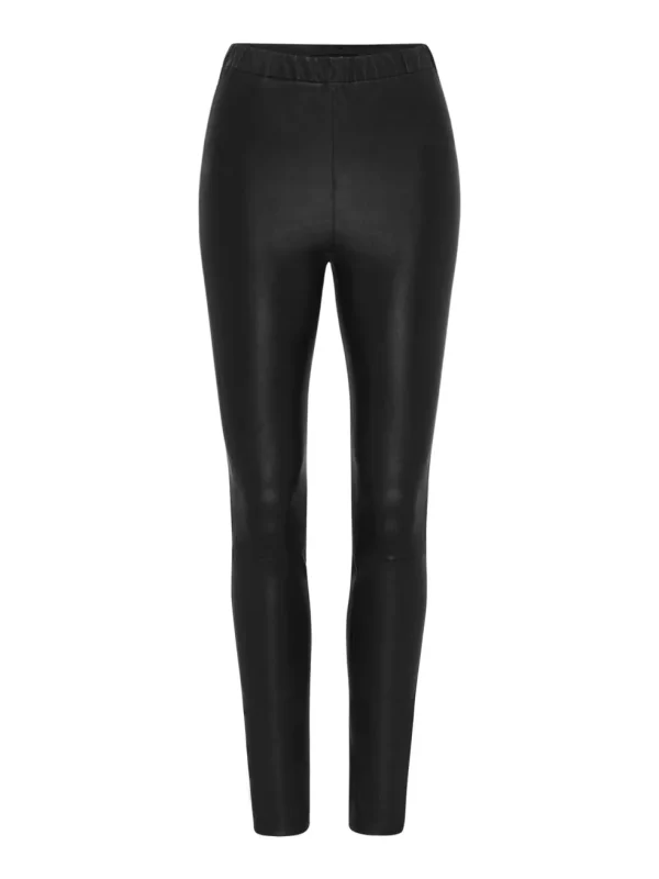 Macey High Rise Pull On Leather Leggings