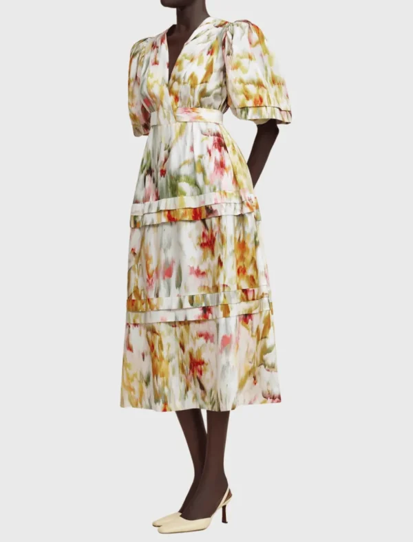 Marston Short Sleeved Midi Dress