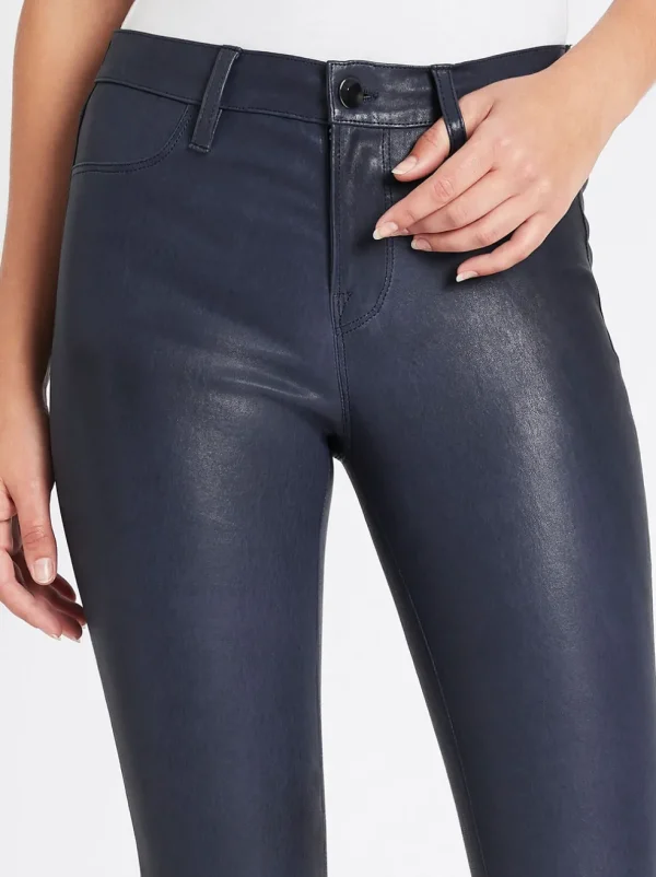Mid Rise Skinny Leather Pant