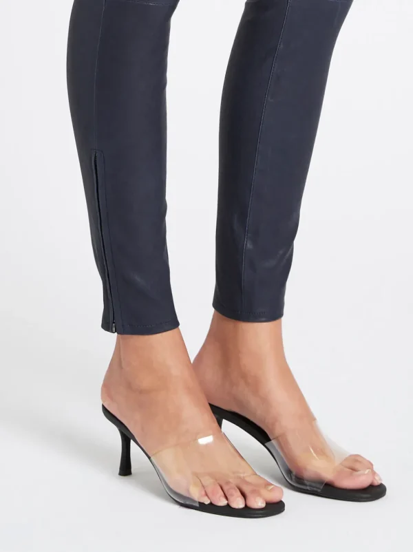 Mid Rise Skinny Leather Pant