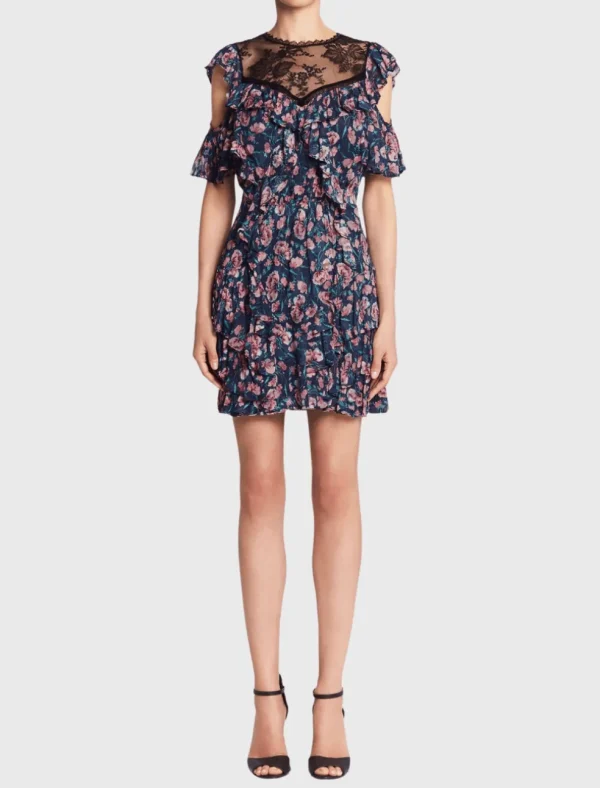 Open Shoulder Tea Rose Dress