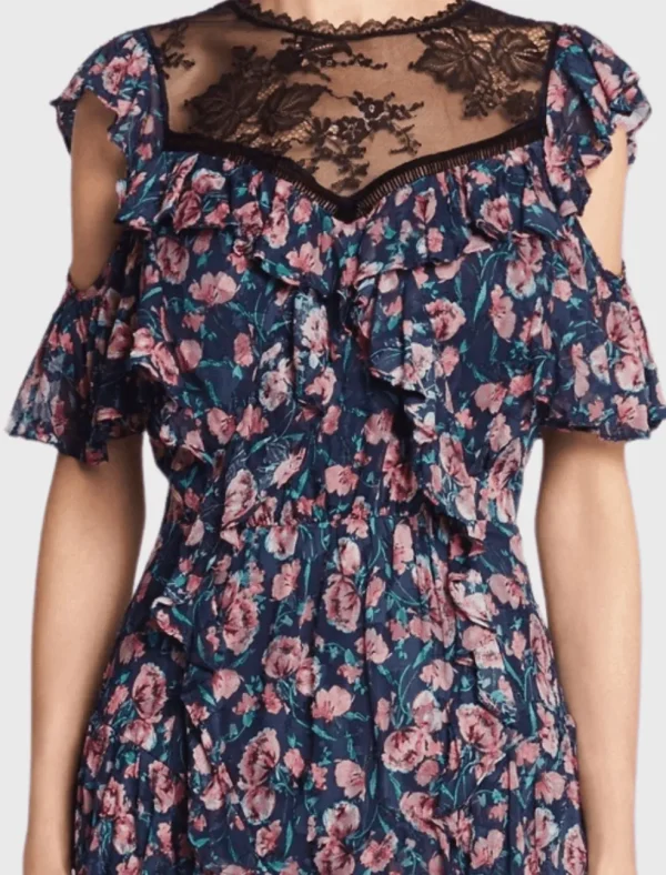 Open Shoulder Tea Rose Dress