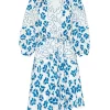 Perla Petal Print Mix Short Dress
