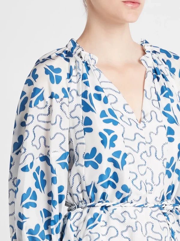 Perla Petal Print Mix Short Dress