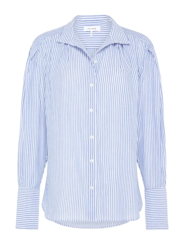Pleated Clean Collar Shirt