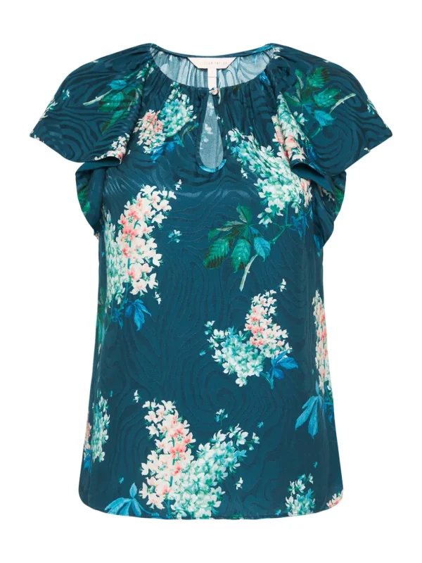 Short Sleeve Hydrangea Top