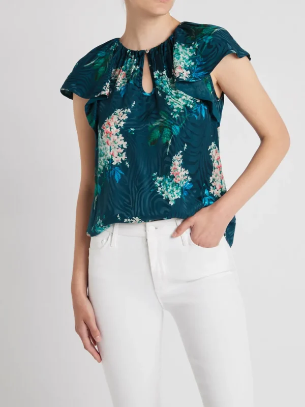 Short Sleeve Hydrangea Top
