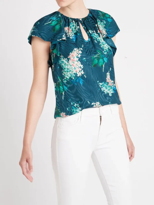 Short Sleeve Hydrangea Top