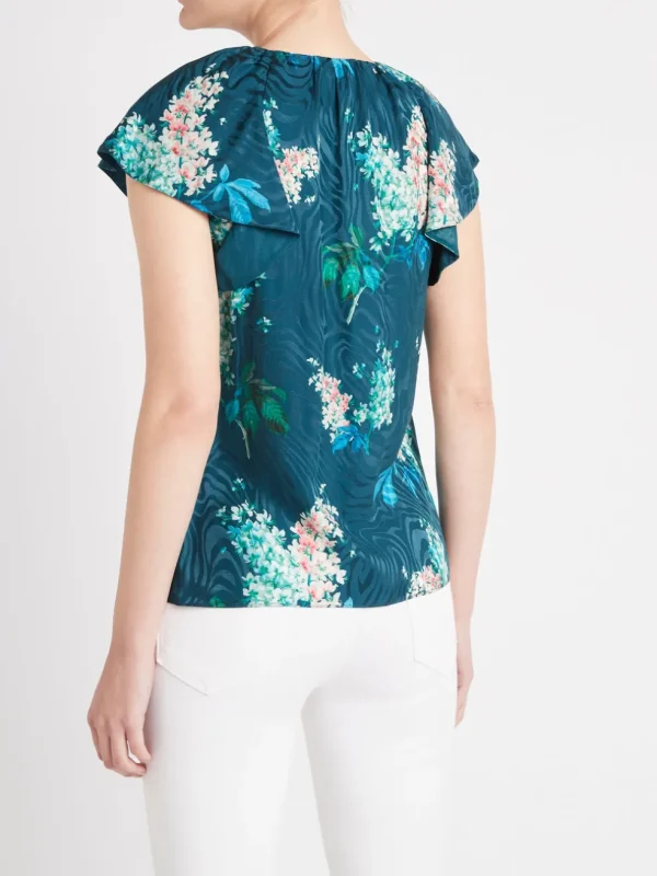 Short Sleeve Hydrangea Top