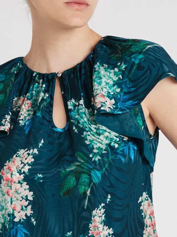 Short Sleeve Hydrangea Top