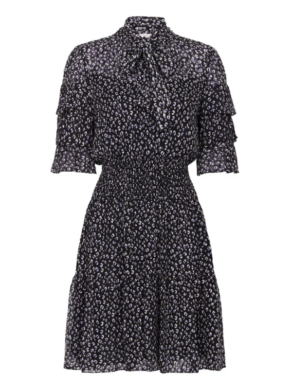 Short Sleeve Mini Cheetah Dress