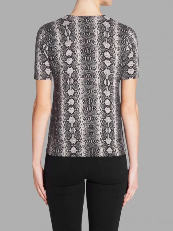 Short Sleeved Snake Print Pullover