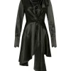 Simmons Satin Long Sleeve Dress