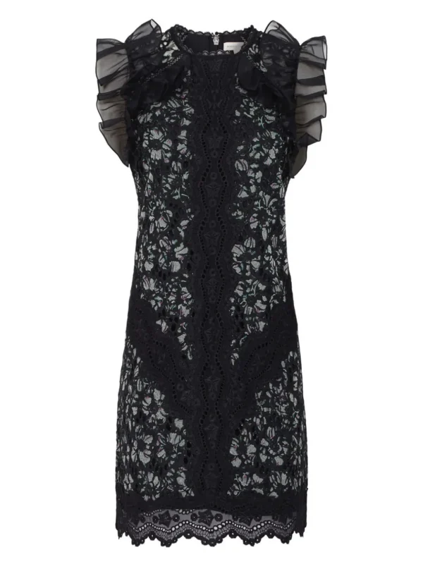 Sleeveless Mini Floral Embroidery Dress