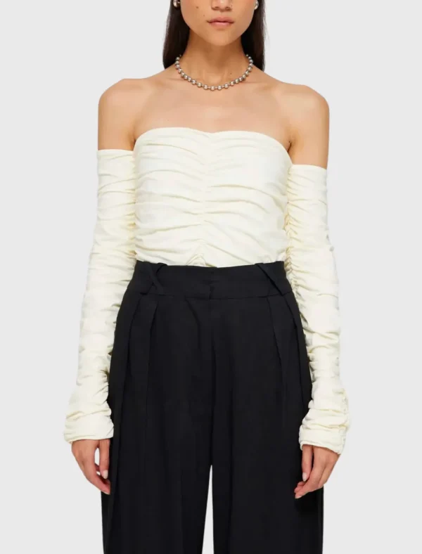 Smocked Off-Shoulder Top