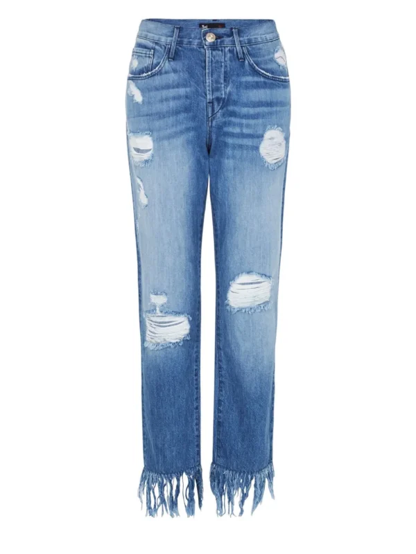 Straight Crop Fringe Jean