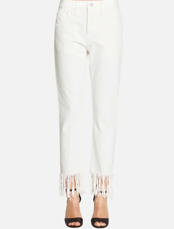 Straight Crop Fringe Jean