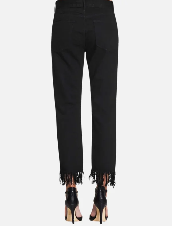 Straight Crop Fringe Jean