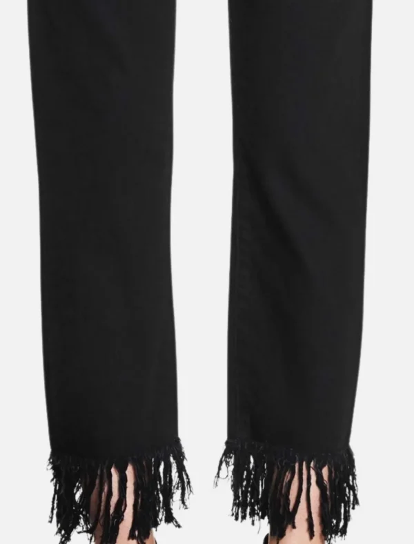 Straight Crop Fringe Jean