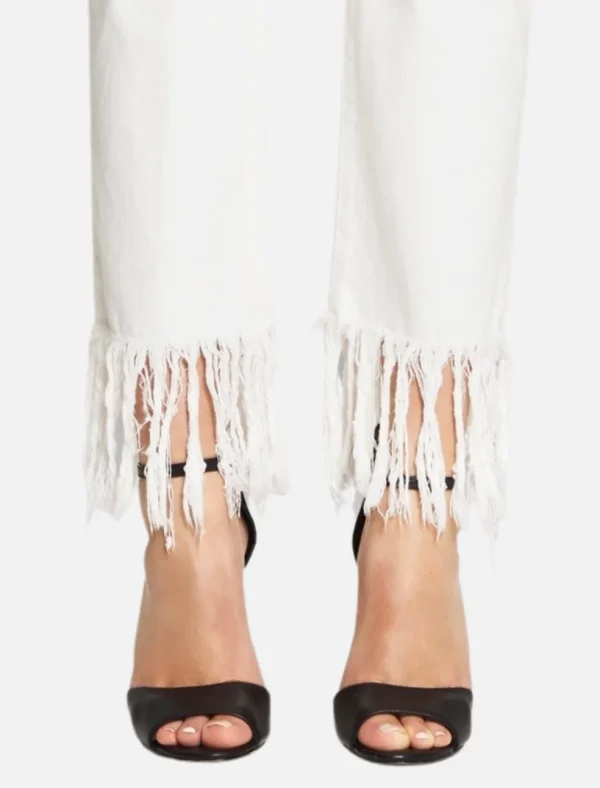 Straight Crop Fringe Jean