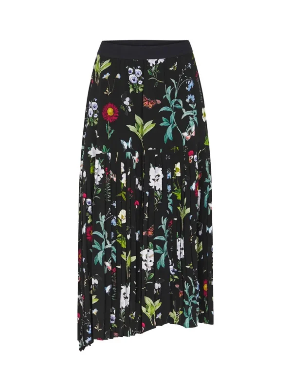 Talise Pleated Floral Midi Skirt